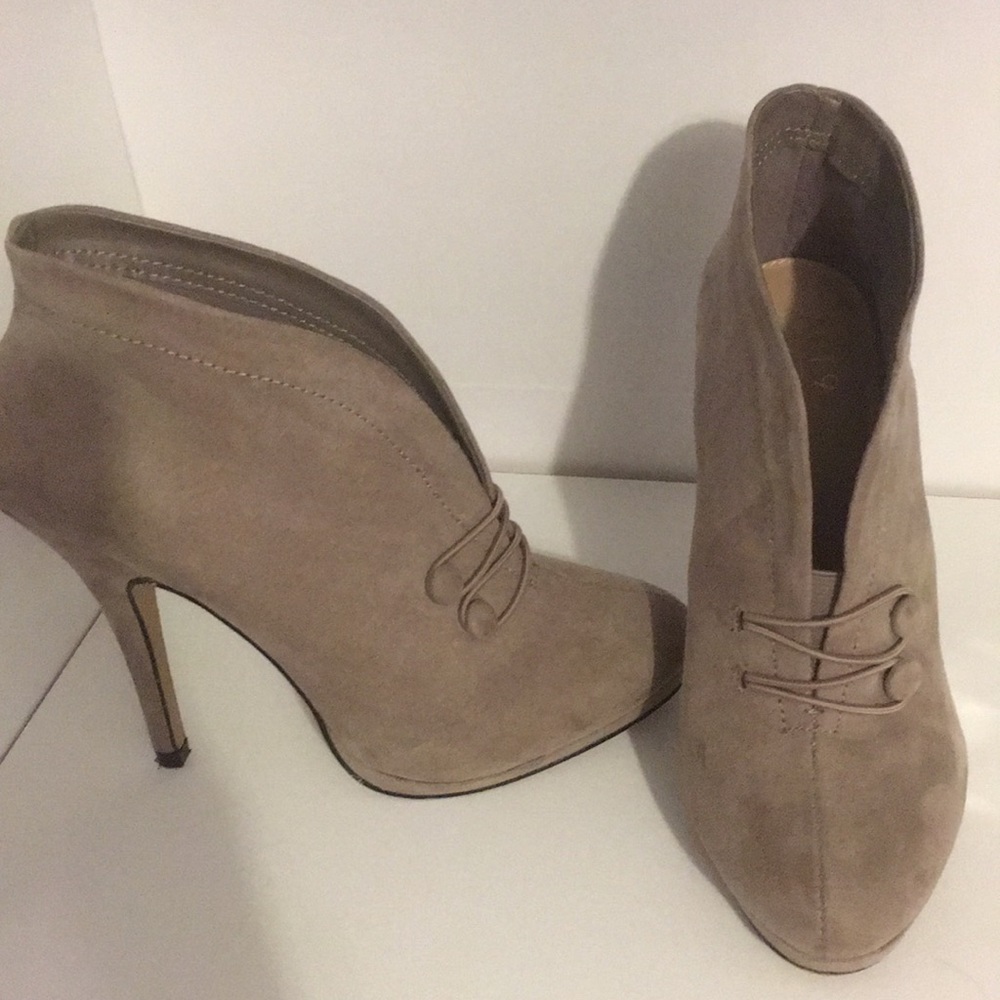 Tan ankle booties